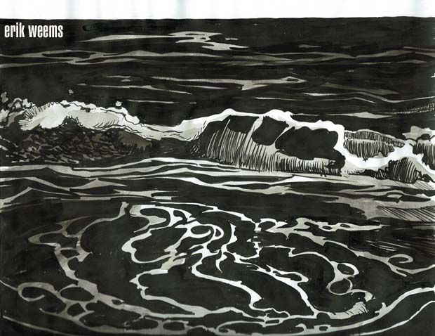SB136 Ink wash Ocean turmoil