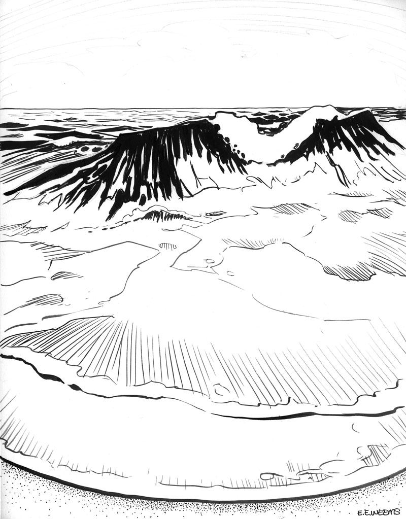 Delaware ink sea scape