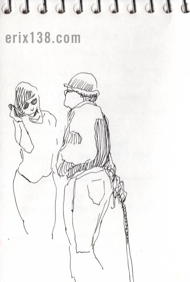 Two ladies in Washington DC Ink and Pen Two ladies in Washington DC Ink and Pen