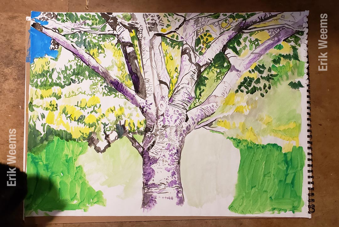 Oversized Purple Hue Tree