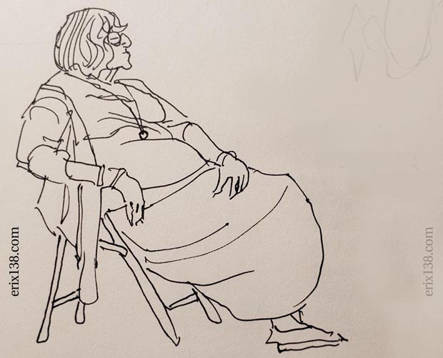 Seated Ink Lady
